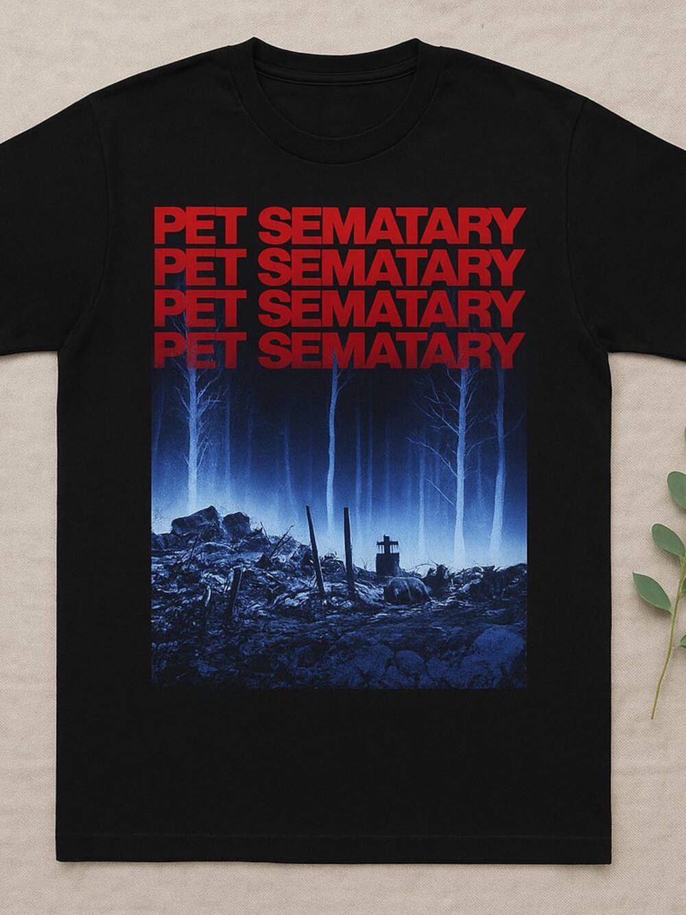 Pet Sematary Horror Graphic T-Shirt Black Vintage Style Unisex Tee